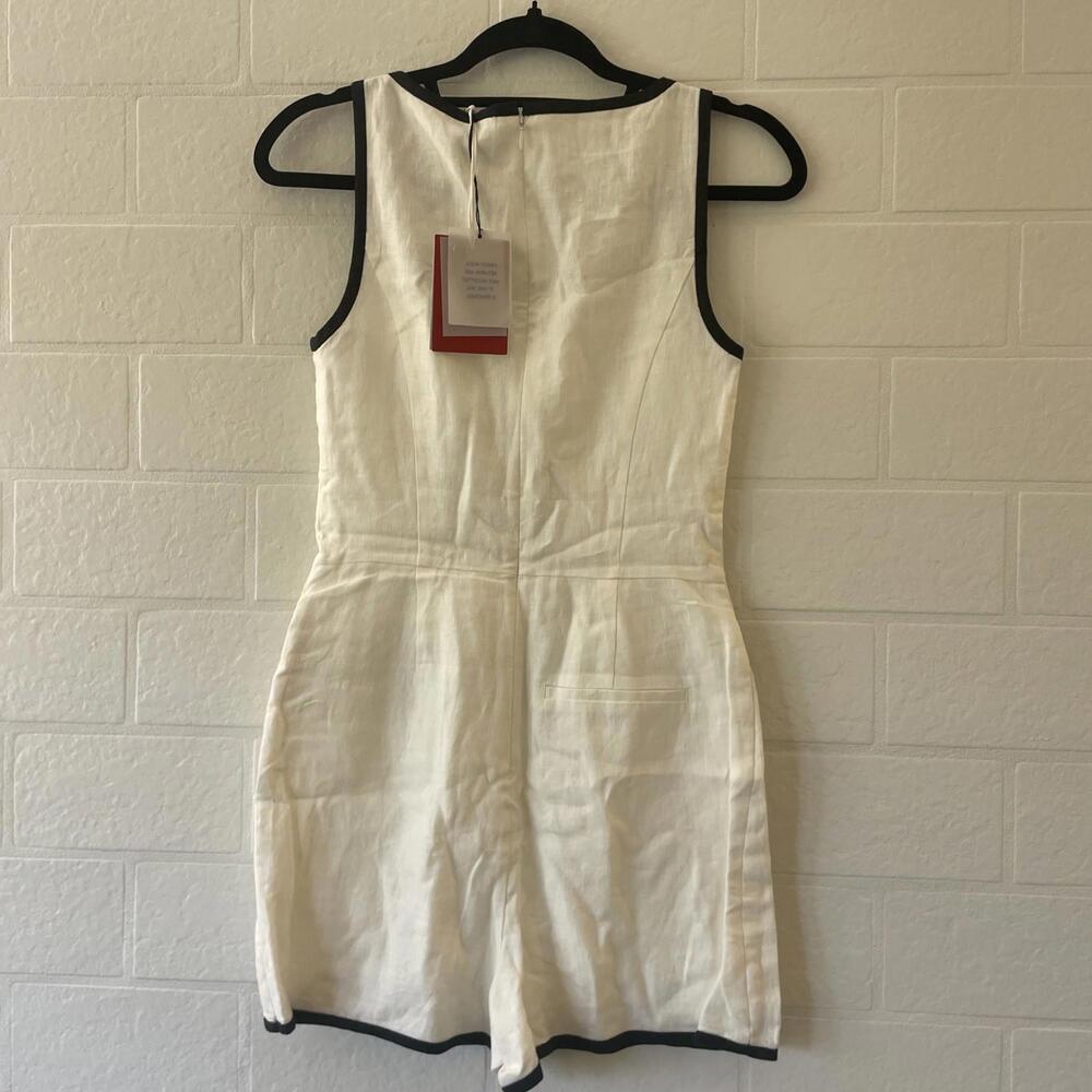 L'academie by Marianna Leonie Romper in Ivory and black size XS $228 msrp NWT - Picture 6 of 7